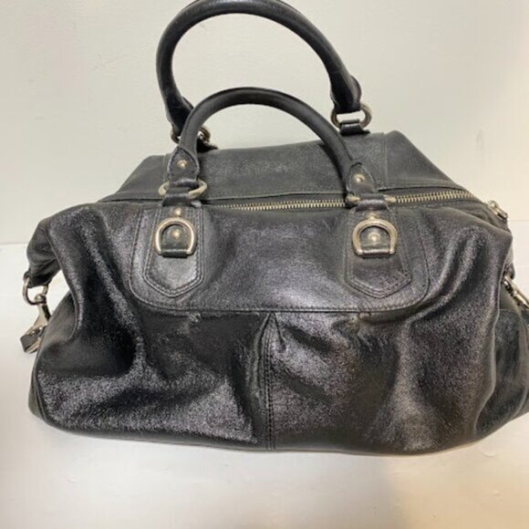 Coach Black Women's Satchel Doctors Bag Shoulder Bag Large - Picture 5 of 12